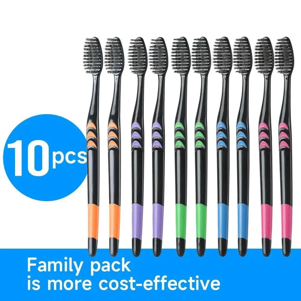 Bamboo Toothbrush - 10 sztuk – zestaw szczoteczek do