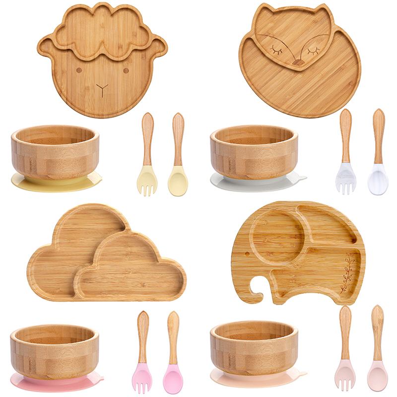 Bamboo Cutlery - 4 szt. Zastawa stołowa dla dzieci
