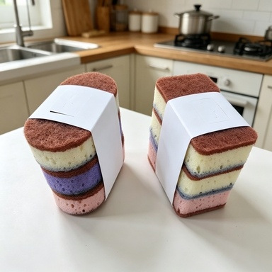 Eco Sponge - Gruba, dwustronna gąbka kuchenna | Gąbka